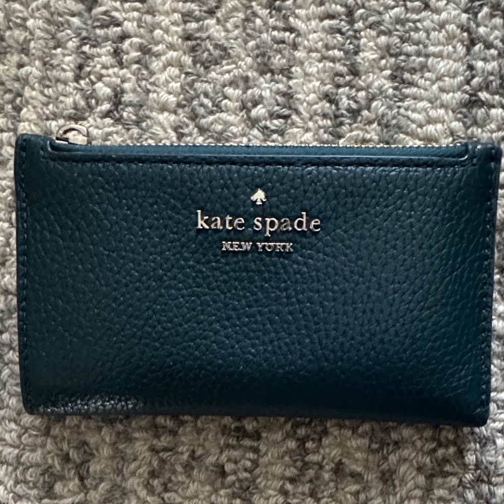 Kate Spade Dark Blue/Green Leather Wallet
